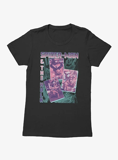 Marvel Comics Spider-Man Hulk Battle Womens T-Shirt