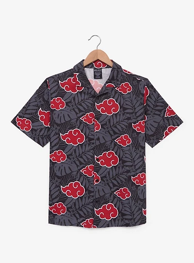 Naruto Shippuden Akatsuki Clouds Tropical Woven Button-Up - BoxLunch Exclusive
