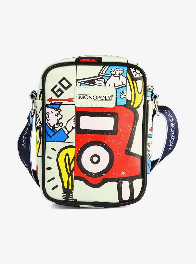Monopoly In The Game Board Icons Stacked Crossbody Bag
