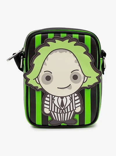 Beetlejuice Chibi Beetlejuice Pose Applique Crossbody Bag