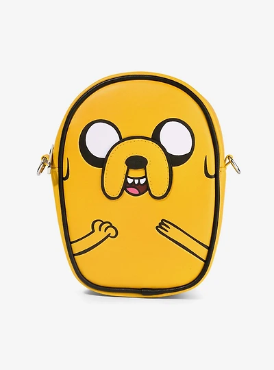 Adventure Time Jake Character Close Up Yellow Crossbody Bag