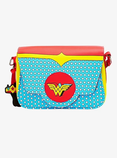 DC Comics Wonder Woman Logo Character Bodice Fold Over Crossbody Bag