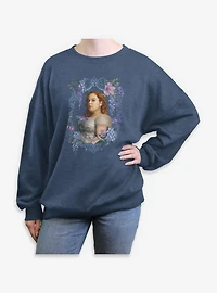 Bridgerton Floral Frame Penelope Womens Oversized Sweatshirt BoxLunch Exclusive