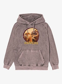 Disney Pixar Hoppers Log Mabel & King George Photo Mineral Wash Hoodie