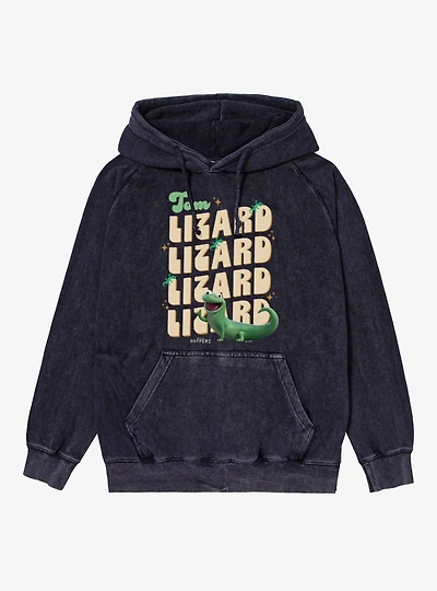 Disney Pixar Hoppers Tom Lizard Name Stack Mineral Wash Hoodie