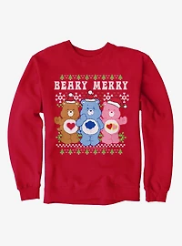 Care Bears Ugly Sweater Pattern Beary Merry Christmas Sweatshirt