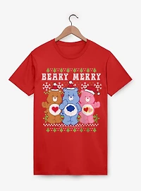 Care Bears Ugly Sweater Pattern Beary Merry Christmas T-Shirt