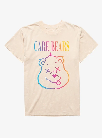 Care Bears Grunge Bear Face Mineral Wash T-Shirt