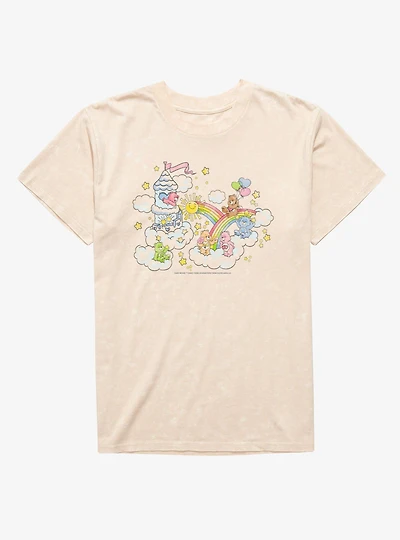 Care Bears Sky Rainbow Bridge Playtime Mineral Wash T-Shirt