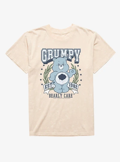 Care Bears Grumpy Bear Bearly Est 1982 Mineral Wash T-Shirt