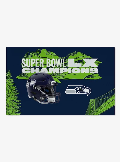 NFL Super Bowl 2026 Seattle Seahawks Champs Baker Washable Rug