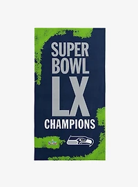 NFL Super Bowl 2026 Seattle Seahawks Champs Barbary Beach Towel