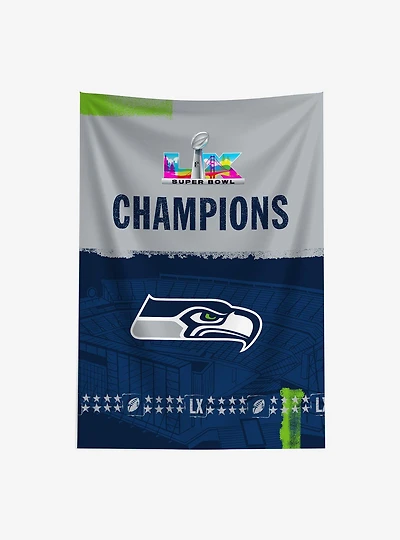 NFL Super Bowl 2026 Seattle Seahawks Champs Ferry Tapestry