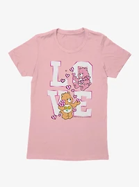 Care Bears Friend And Love A Lot Bear Stack Womens T-Shirt