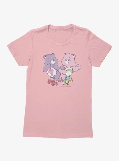 Care Bears Share And Cheer Roller Skates Fun Womens T-Shirt