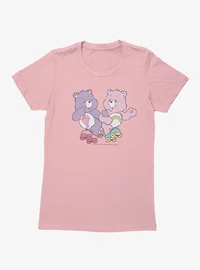 Care Bears Share And Cheer Roller Skates Fun Womens T-Shirt