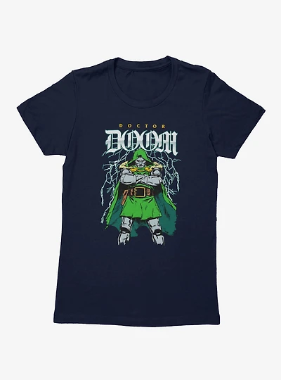 Marvel Dr Doom Lightning Stance Womens T-Shirt