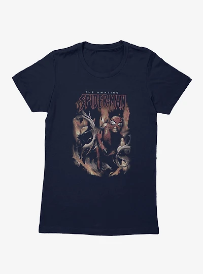 Marvel The Amazing Spider-Man Fire And Wounds Womens T-Shirt