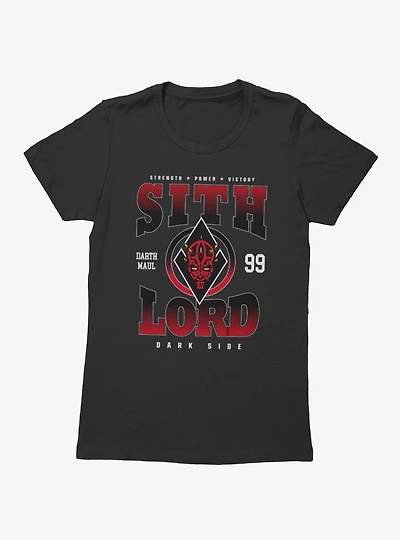 Star Wars Darth Maul Sith Lord Strength Power Victory Collegiate Womens T-Shirt