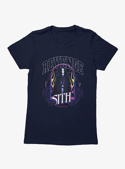 Star Wars Episode III Revenge Of The Sith Anakin Fire Portrait Womens T-Shirt