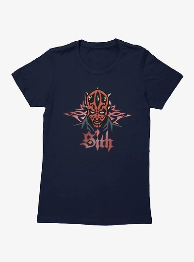 Star Wars Darth Maul Sith Cyber Sigil Womens T-Shirt