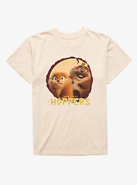 Disney Pixar Hoppers Log Mabel & King George Photo Mineral Wash T-Shirt