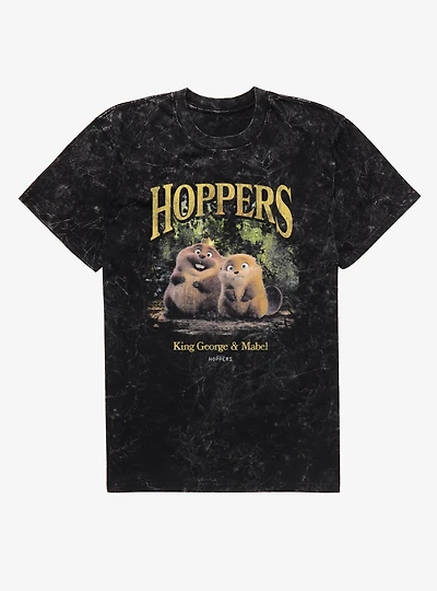 Disney Pixar Hoppers Mabel & King George Forest Photo Mineral Wash T-Shirt