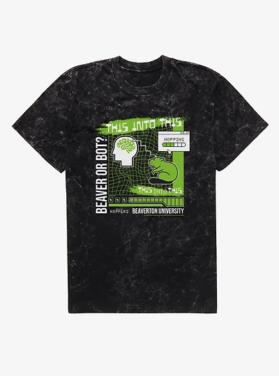 Disney Pixar Hoppers Beaver Or Bot Mineral Wash T-Shirt