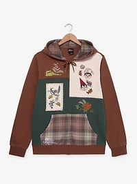 Over The Garden Wall Characters Patchwork Zippered Hoodie - BoxLunch Exclusive