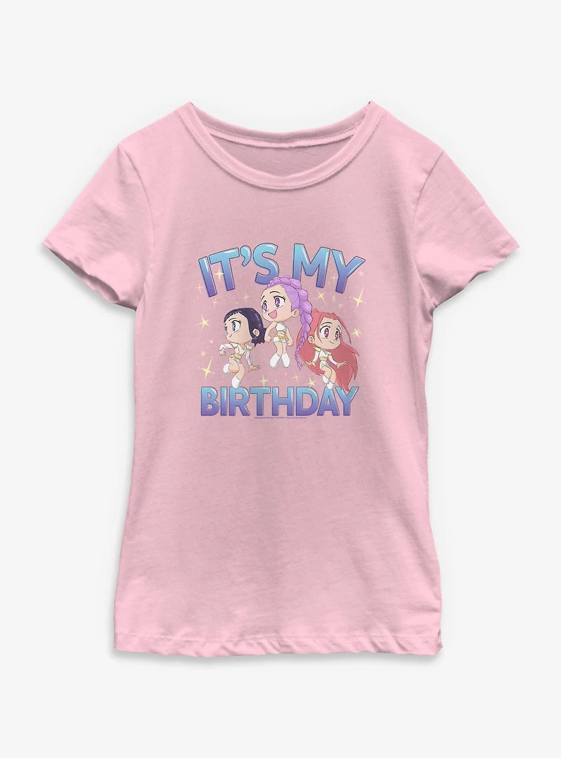 KPop Demon Hunters HUNTR/X It's My Birthday Youth Girls T-Shirt
