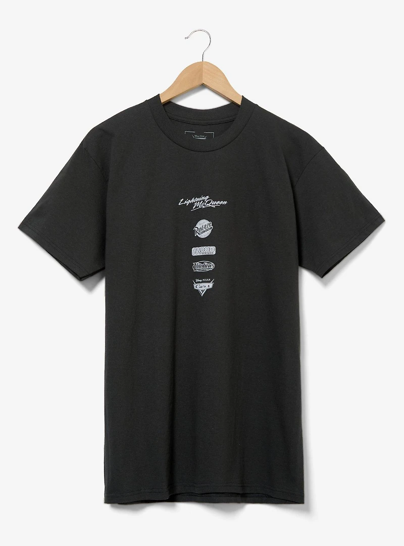 Disney Pixar Cars Lightning McQueen Badges T-Shirt - BoxLunch Exclusive