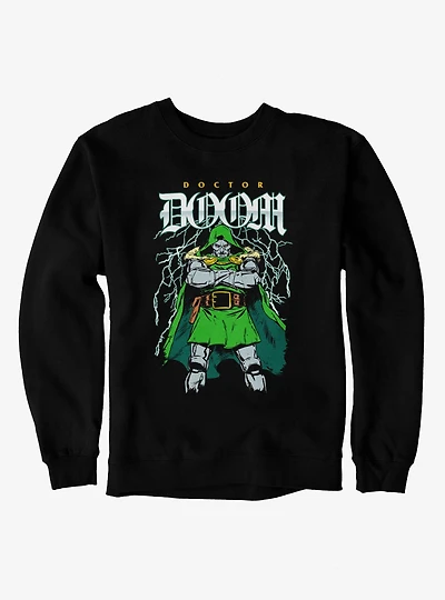 Marvel Dr Doom Lightning Stance Sweatshirt