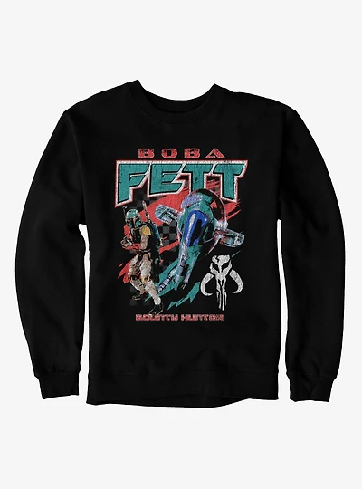 Star Wars Boba Fett Ship Racing Flag Retro Sweatshirt