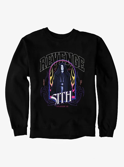 Star Wars Episode III Revenge Of The Sith Anakin Fire Portrait Sweatshirt