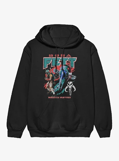 Star Wars Boba Fett Ship Racing Flag Retro Hoodie