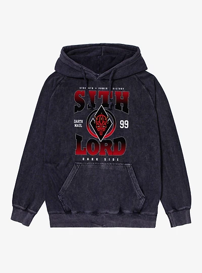 Star Wars Darth Maul Sith Lord Strength Power Victory Collegiate Mineral Wash Hoodie