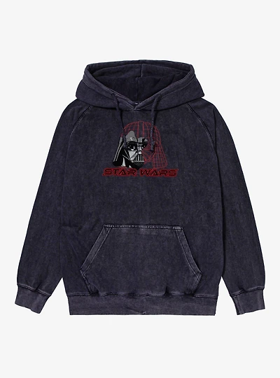 Star Wars Darth Vader Helmet Geometry Mineral Wash Hoodie