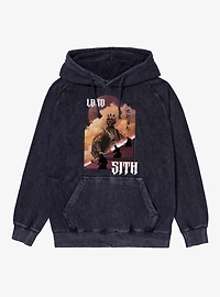 Star Wars Darth Maul Lord Sith Chinese Writing Mineral Wash Hoodie Box Lunch Exclusive