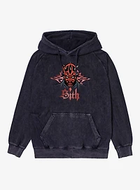Star Wars Darth Maul Sith Cyber Sigil Mineral Wash Hoodie