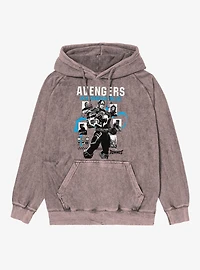 Marvel Rivals Captain America Avengers Assemble Mineral Wash Hoodie