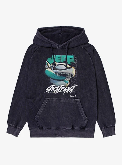 Marvel Rivals Jeff The Land Shark Symbiote Strategist Mineral Wash Hoodie