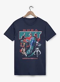 Star Wars Boba Fett Ship Racing Flag Retro T-Shirt