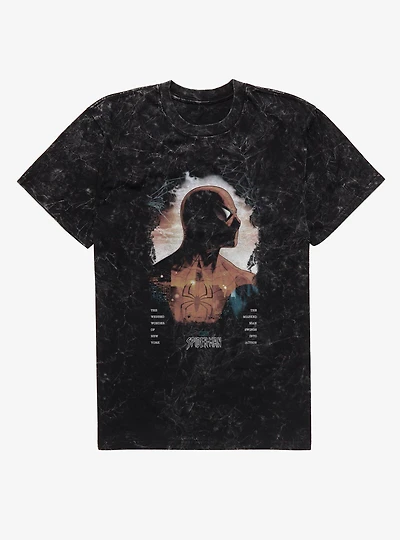 Marvel The Amazing Spider-Man City Portrait Mineral Wash T-Shirt