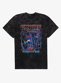 Star Wars Empire Racing Tie Fighter Electric Mineral Wash T-Shirt