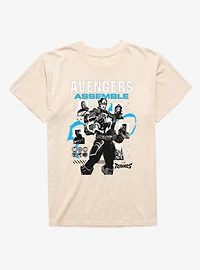Marvel Rivals Captain America Avengers Assemble Mineral Wash T-Shirt