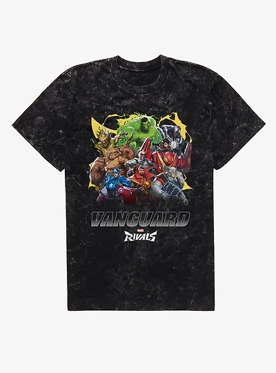 Marvel Rivals Vanguard Power Characters Mineral Wash T-Shirt