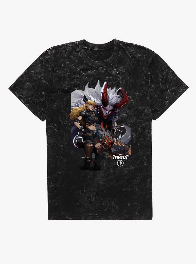 Marvel Rivals Magik Shadow Looming Mineral Wash T-Shirt