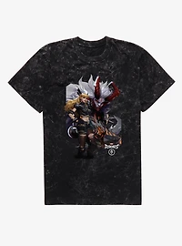 Marvel Rivals Magik Shadow Looming Mineral Wash T-Shirt