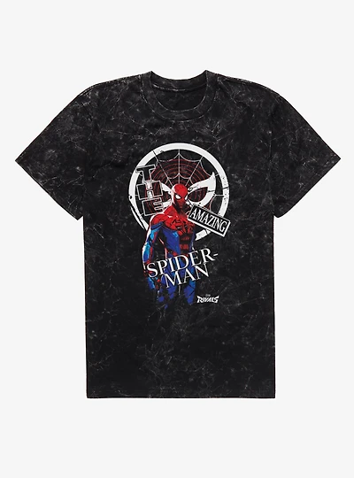 Marvel Rivals The Amazing Spider-Man Stance Mineral Wash T-Shirt