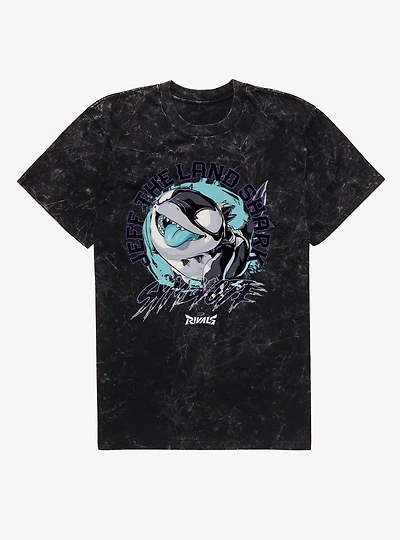 Marvel Rivals Jeff The Land Shark Symbiote Mineral Wash T-Shirt